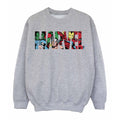 Sports Grey - Front - Marvel Comics Boys Character Infill Logo Sweatshirt
