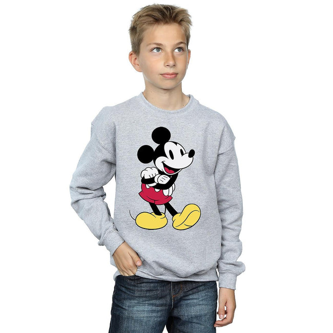 Sports Grey - Back - Disney Boys Classic Mickey Mouse Sweatshirt