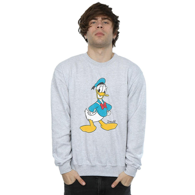 Sports Grey - Back - Disney Mens Classic Donald Duck Sweatshirt