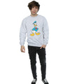 Sports Grey - Side - Disney Mens Classic Donald Duck Sweatshirt