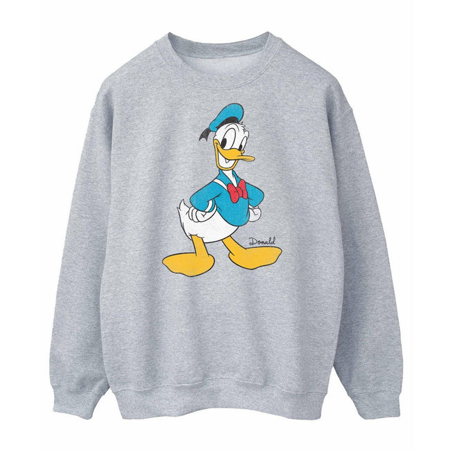 Sports Grey - Front - Disney Mens Classic Donald Duck Sweatshirt