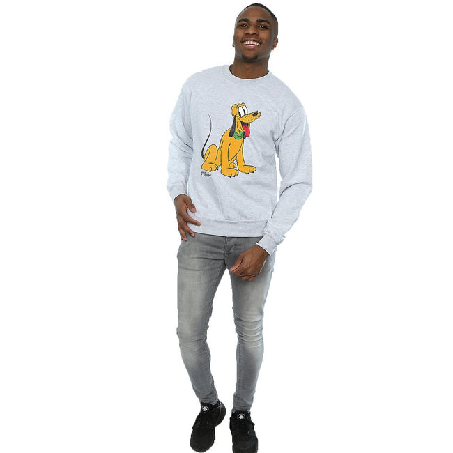 Sports Grey - Side - Disney Mens Classic Pluto Sweatshirt