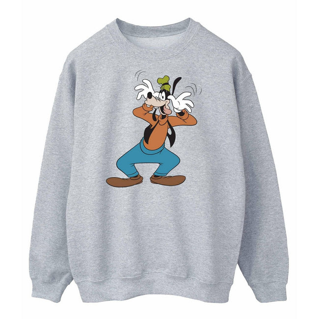 Sports Grey - Front - Disney Mens Crazy Goofy Sweatshirt