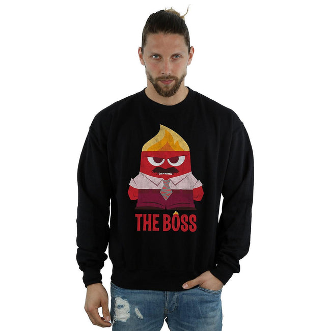 Black - Back - Inside Out Mens The Boss Anger Sweatshirt