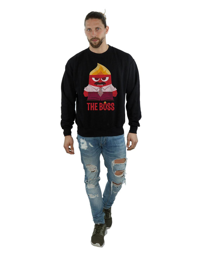 Black - Close up - Inside Out Mens The Boss Anger Sweatshirt
