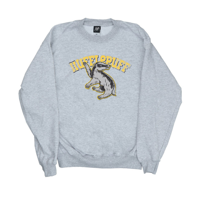 Sports Grey - Front - Harry Potter Mens Hufflepuff Sweatshirt
