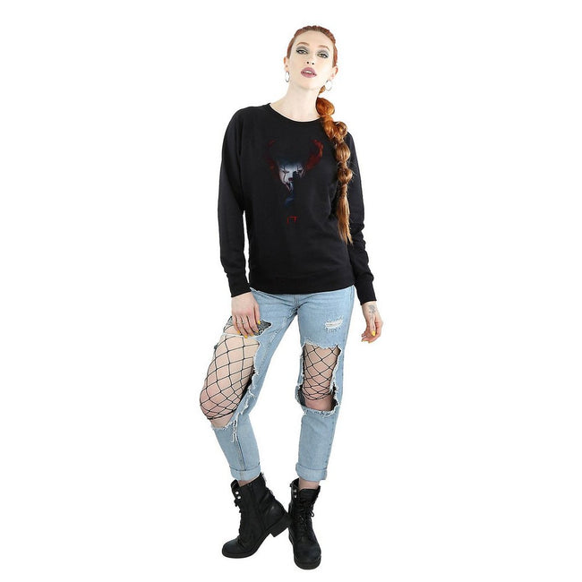 Black - Side - It Womens-Ladies Pennywise Quiet Sweatshirt
