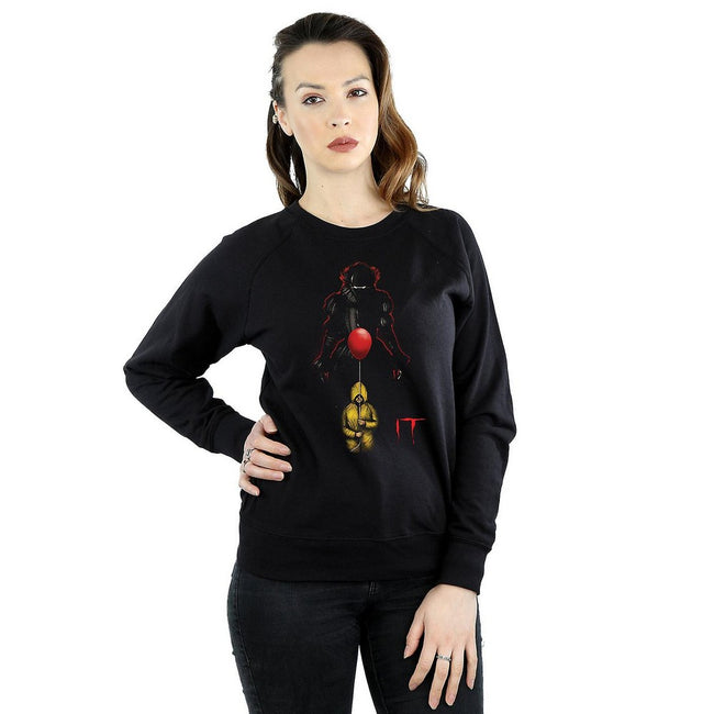 Black - Back - It Womens-Ladies Pennywise Shadow Sweatshirt