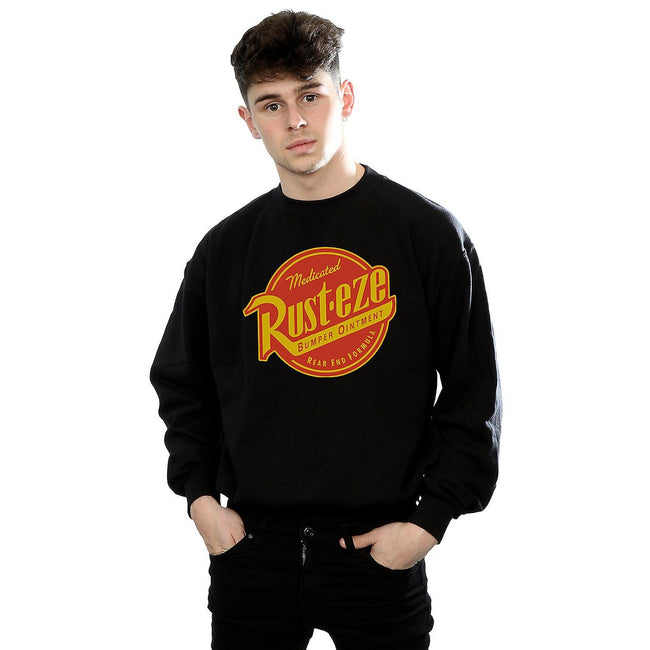 Black - Back - Cars Mens Rust-Eze Logo Sweatshirt