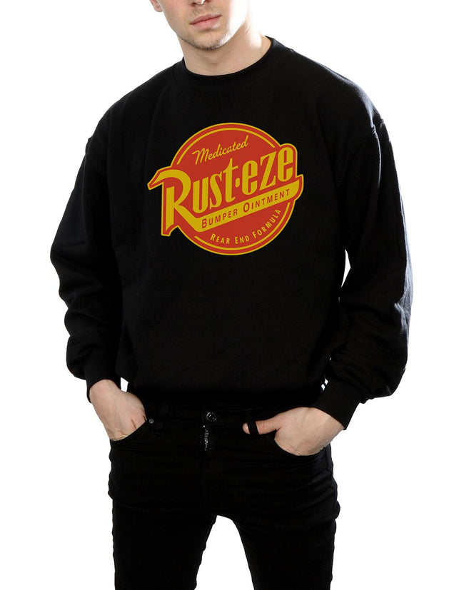 Black - Pack Shot - Cars Mens Rust-Eze Logo Sweatshirt