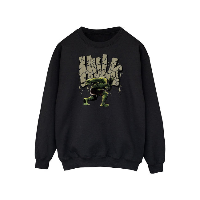 Black - Front - Hulk Mens Rock Cotton Sweatshirt