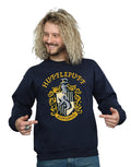 Navy Blue - Back - Harry Potter Mens Hufflepuff Cotton Sweatshirt