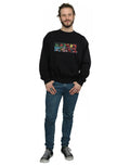 Black - Close up - Marvel Comics Mens Infill Logo Sweatshirt