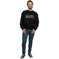 Black - Side - Marvel Comics Mens Infill Logo Sweatshirt