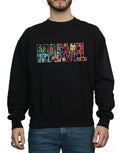 Black - Pack Shot - Marvel Comics Mens Infill Logo Sweatshirt
