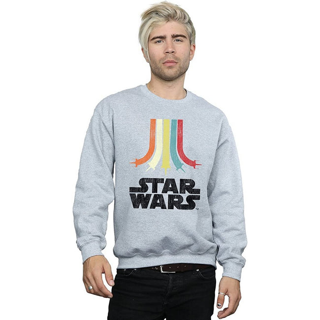 Sports Grey - Back - Star Wars Mens Rainbow Sweatshirt