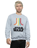 Sports Grey - Side - Star Wars Mens Rainbow Sweatshirt