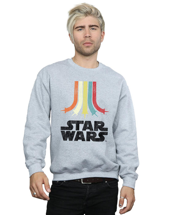 Sports Grey - Side - Star Wars Mens Rainbow Sweatshirt