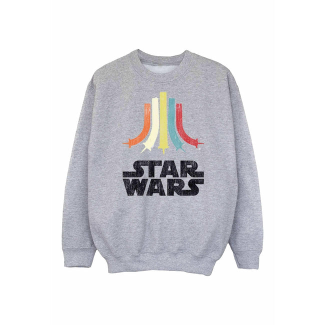 Sports Grey - Front - Star Wars Girls Rainbow Sweatshirt