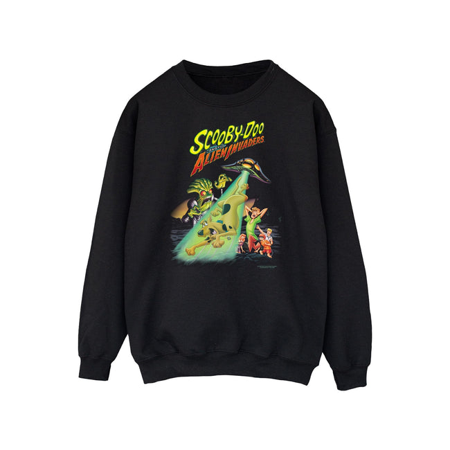 Black - Front - Scooby Doo Womens-Ladies The Alien Invaders Sweatshirt