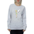 Heather Grey - Back - Tinkerbell Womens-Ladies Classic Sweatshirt