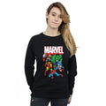 Black - Back - Marvel Comics Womens-Ladies Group Shot Sweatshirt