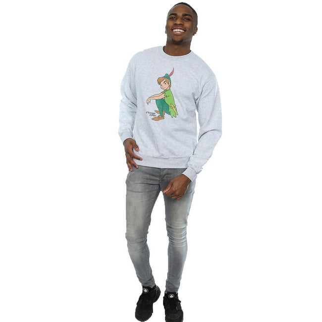 Heather Grey - Side - Peter Pan Mens Classic Sweatshirt