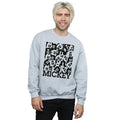 Sports Grey - Lifestyle - Disney Mens Mickey Mouse Grid Sweatshirt