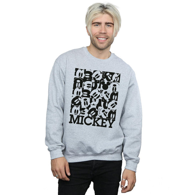 Sports Grey - Lifestyle - Disney Mens Mickey Mouse Grid Sweatshirt