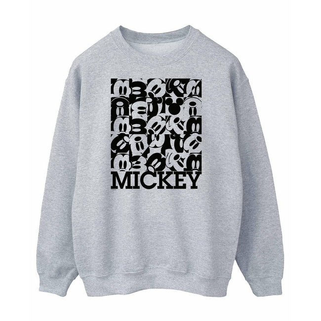 Sports Grey - Front - Disney Mens Mickey Mouse Grid Sweatshirt