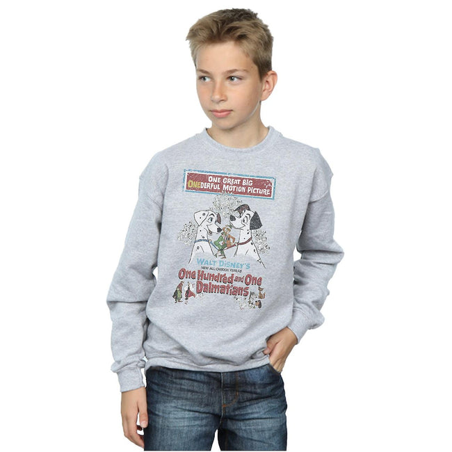 Sports Grey - Side - 101 Dalmatians Boys Poster Sweatshirt