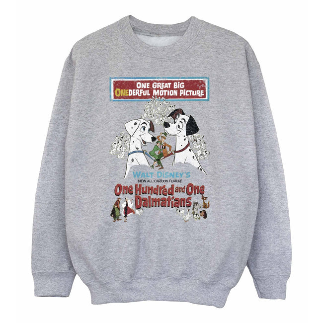 Sports Grey - Front - 101 Dalmatians Boys Poster Sweatshirt