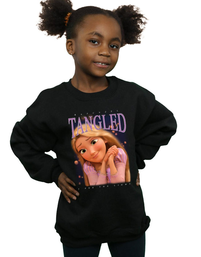Black - Lifestyle - Tangled Girls Rapunzel Montage Sweatshirt