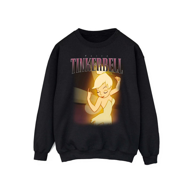 Black - Front - Tinkerbell Womens-Ladies Montage Sweatshirt
