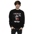 Black - Back - Disney Mens Presents Mickey Mouse Sweatshirt