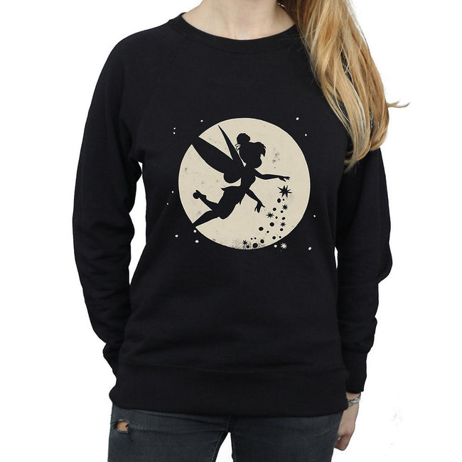 Black - Back - Tinkerbell Womens-Ladies Moon Sweatshirt