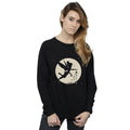 Black - Side - Tinkerbell Womens-Ladies Moon Sweatshirt