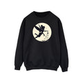 Black - Front - Tinkerbell Womens-Ladies Moon Sweatshirt