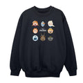 Black - Front - Frozen Girls Head Sweatshirt