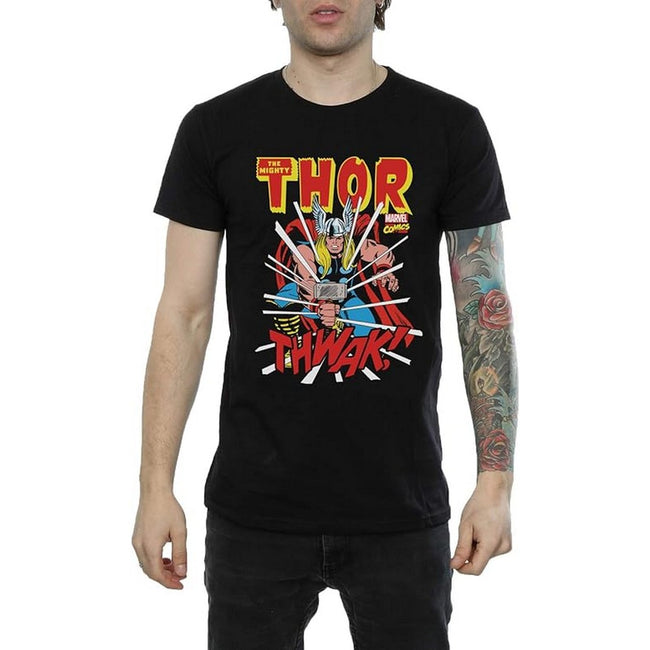 Black - Side - Thor Mens Thwak T-Shirt