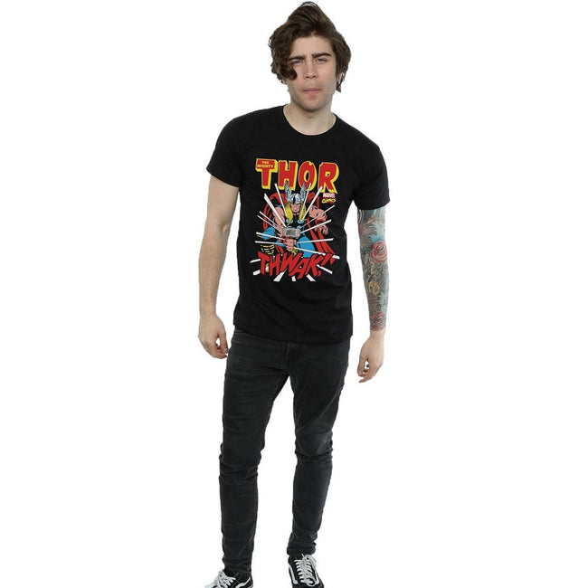 Black - Pack Shot - Thor Mens Thwak T-Shirt