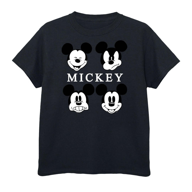Black - Front - Disney Boys Mickey Mouse T-Shirt