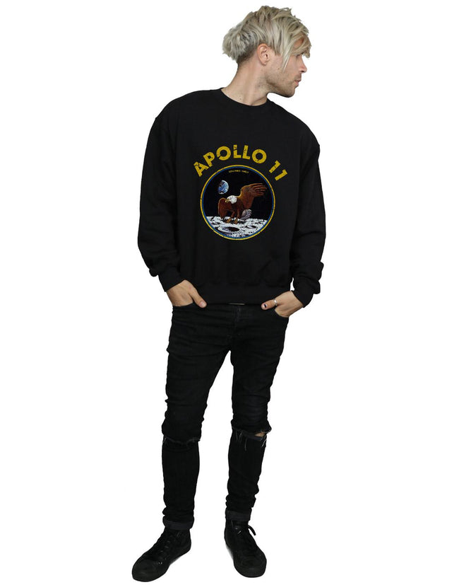 Black - Lifestyle - NASA Mens Classic Apollo 11 Sweatshirt