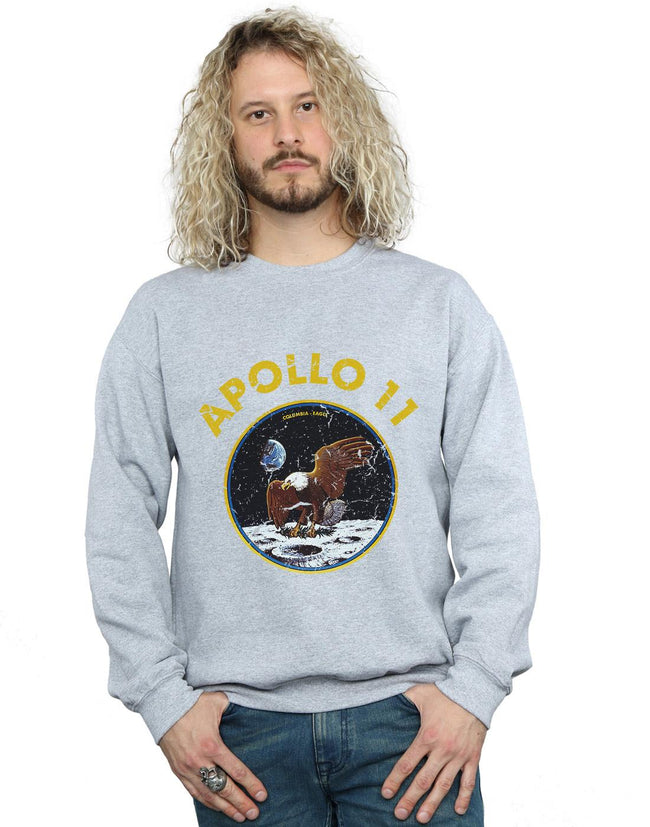 Sports Gray - Back - NASA Mens Classic Apollo 11 Sweatshirt