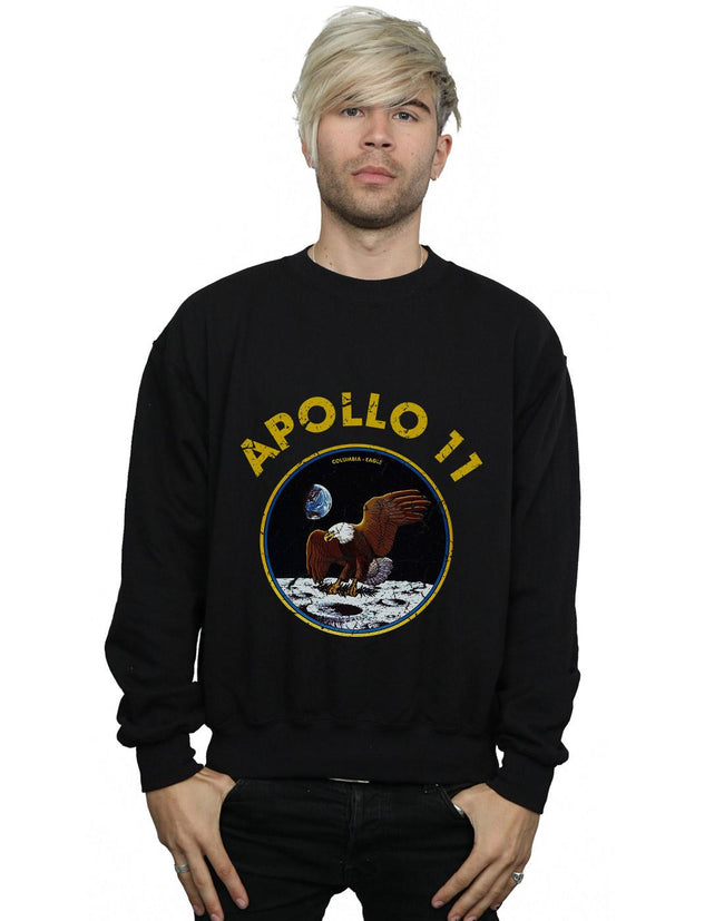 Black - Back - NASA Mens Classic Apollo 11 Sweatshirt