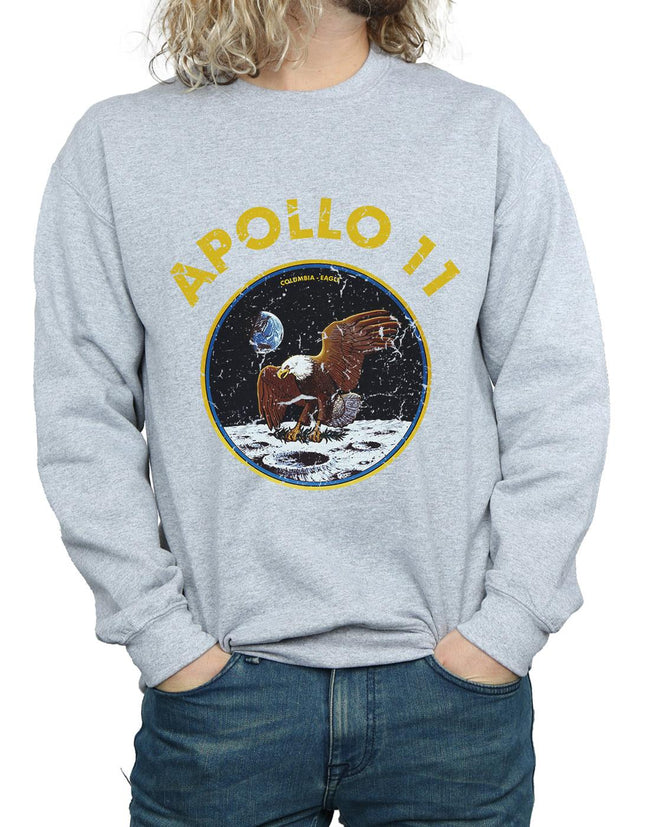 Sports Gray - Side - NASA Mens Classic Apollo 11 Sweatshirt