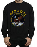 Black - Side - NASA Mens Classic Apollo 11 Sweatshirt