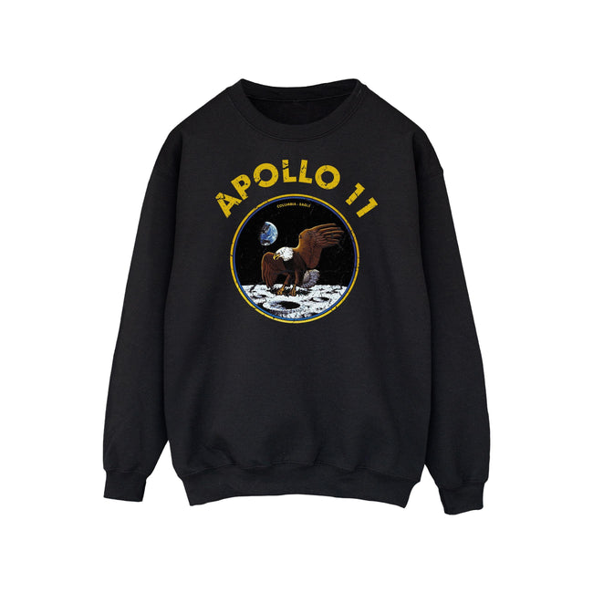 Black - Front - NASA Mens Classic Apollo 11 Sweatshirt