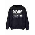 Black - Front - NASA Womens-Ladies Space Shuttle Sweatshirt