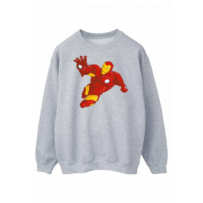 Sports Grey-Red - Front - Iron Man Mens Sweatshirt
